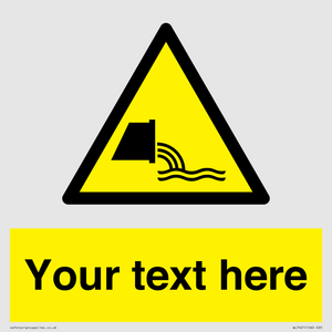 Custom Warning sewage effluent outfall